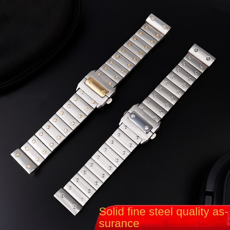 Men'S Accessories Cartier - สายนาฬิกาสแตนเลสสตีลแข็งแรง สำหรับนาฬิกา Cartier Santos 100 สายข้อมือสำหรับผู้ชายและผู้หญิง