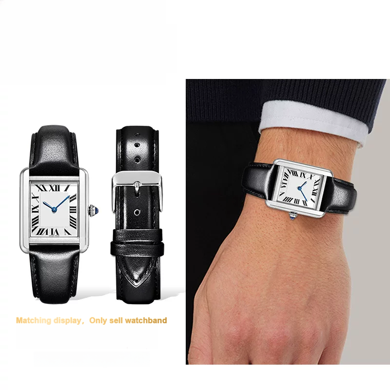 Men'S Accessories Cartier - สายนาฬิกาหนังแท้สำหรับ Cartier Tank London Solo ขนาด