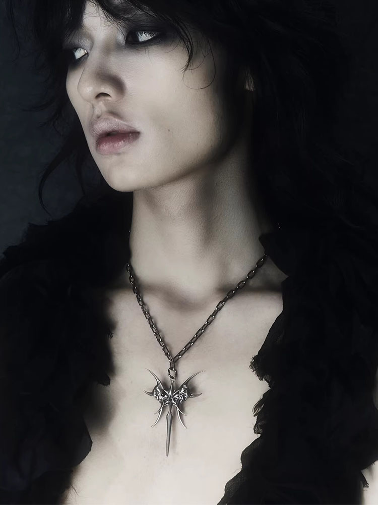 สร้อยคอพังก์ใหม่ปี 2025 สีเงิน - Men Accessories Neck Chain บทวิจารณ์และราคา